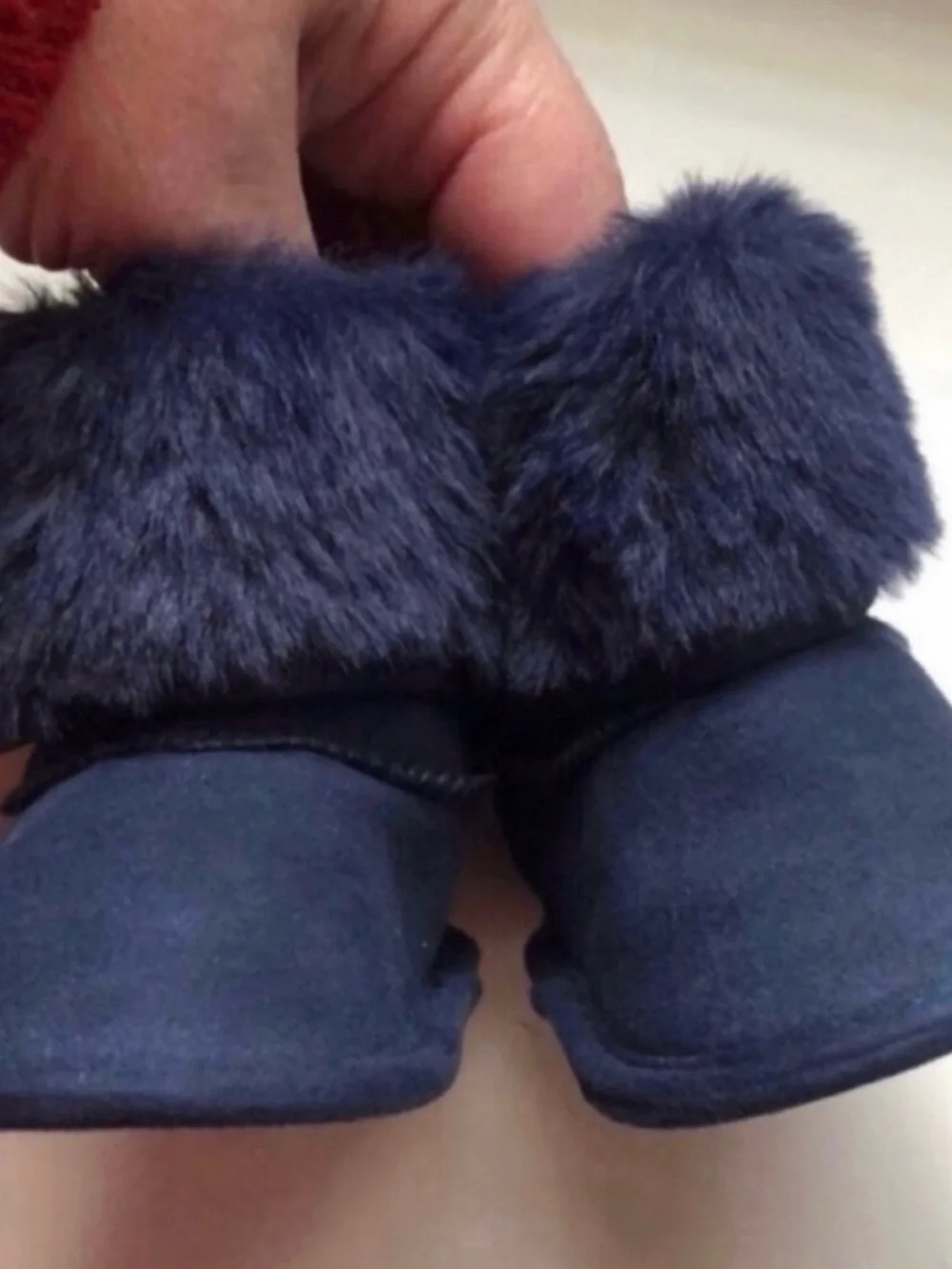 New Stepping Stones Boots Baby Girl Blue Faux Fur Casual Boots Size 3,6-9 Months